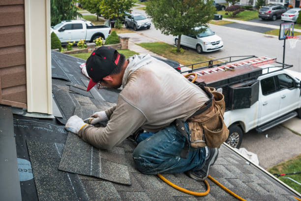 Professional Emergency Roof Repair technician working in Meadows Of Dan, VA